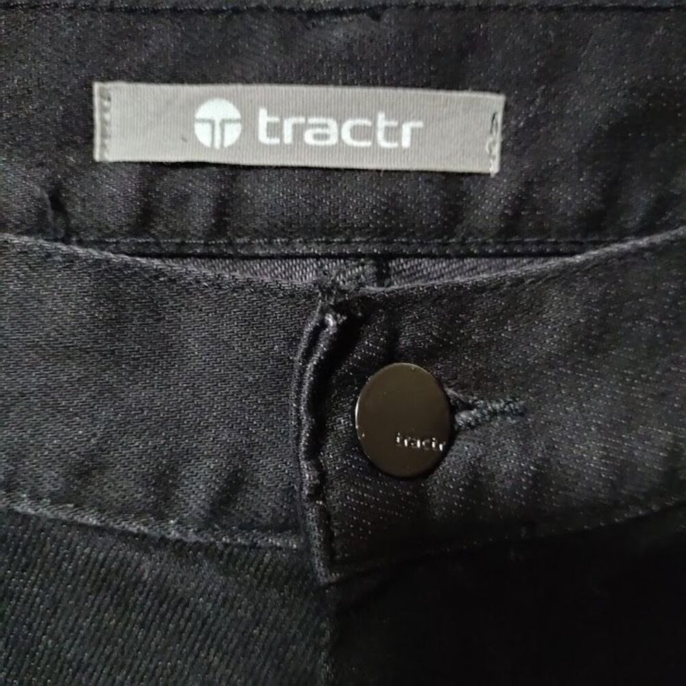 Tractr Grunge Skater 90s Y2k High Waisted Frayed Hem Denim Flare Jeans Girls' 24 - Picture 8 of 13